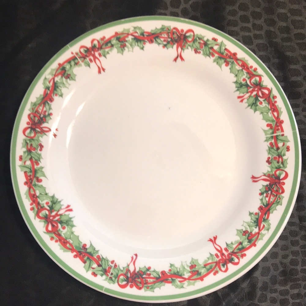 R Tableware Christmas Mistletoe Plate